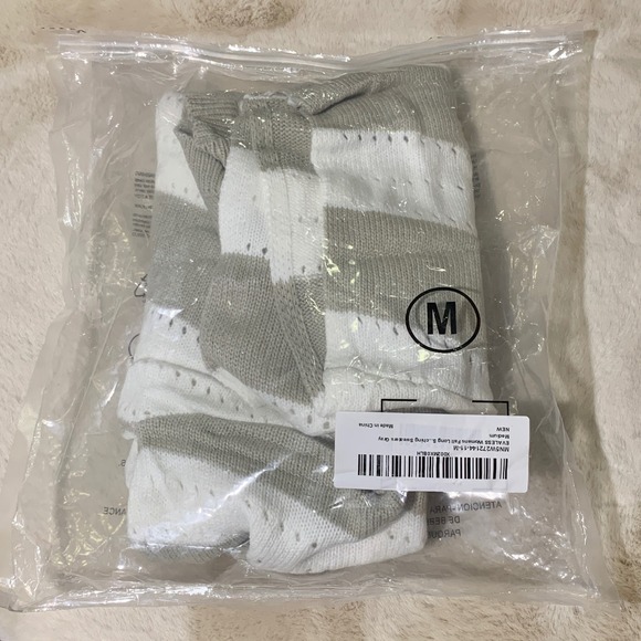 New Evaless Womens Striped V Neck Knit Sweater Long Sleeve Casual Fall Winter M - Picture 7 of 7